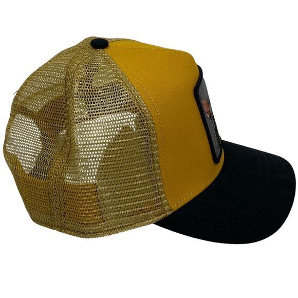 Goorin Bros The Farm Beware Doberman Trucker Snapback Hat Cap Black Biege New - Picture 4 of 7